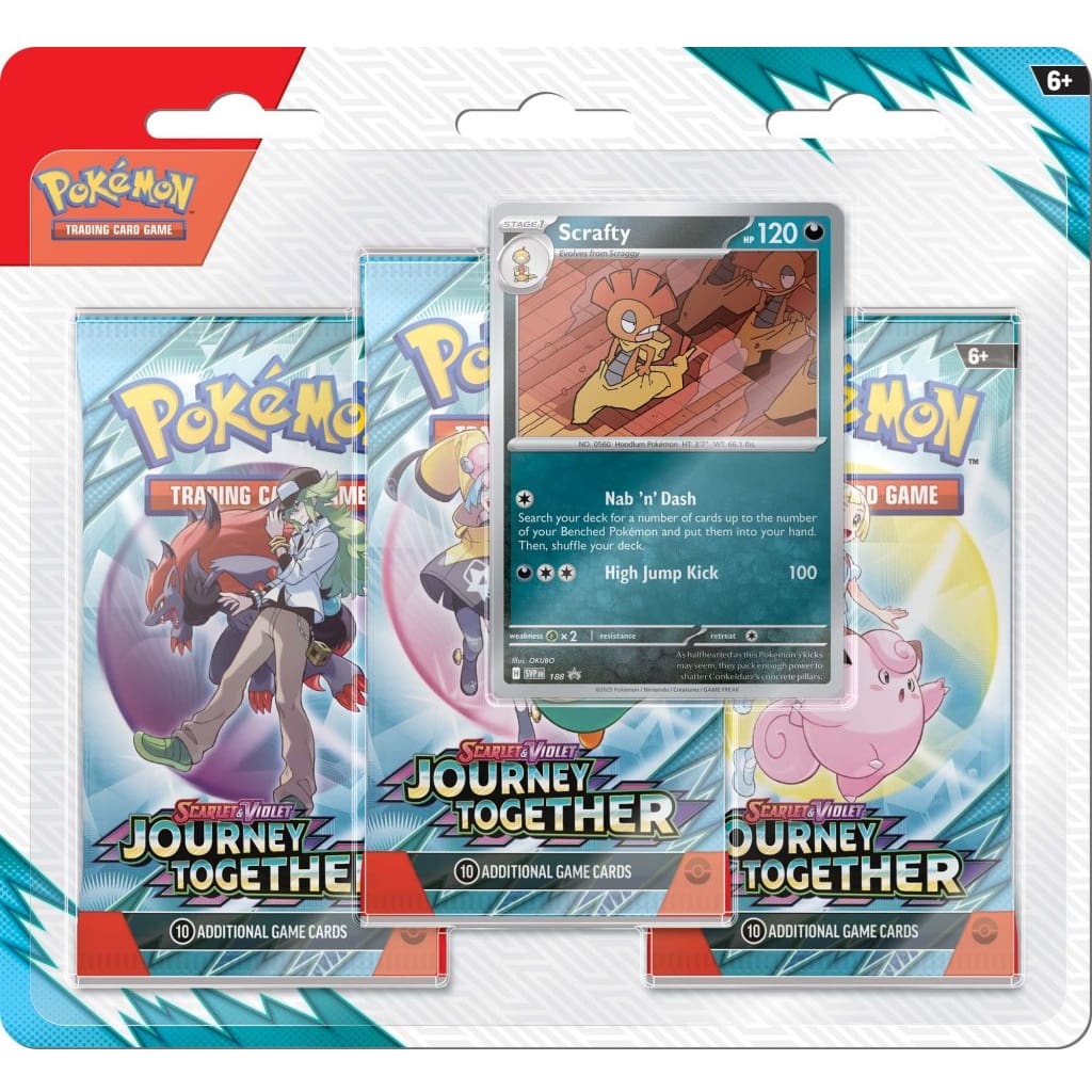 Pokémon Scarlet & Violet Journey Together Blister 3-Pack (Randon Promo Card)
