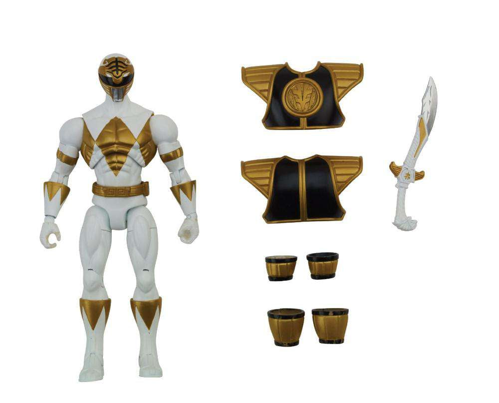 POWER RANGERS ARMORED MIGHTY MORPHIN WHITE RANGER 8 INCH TALL FIGURE