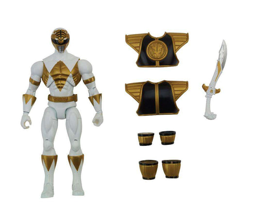 POWER RANGERS ARMORED MIGHTY MORPHIN WHITE RANGER 8 INCH TALL FIGURE