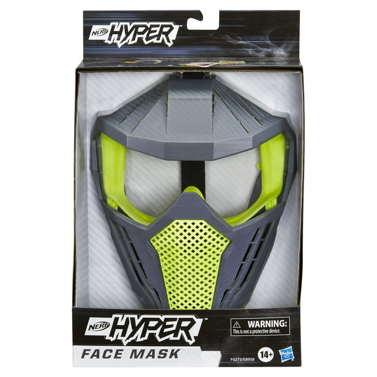 Nerf Hyper Blaster Face Mask Green Team Color For Kids Boys and Girls