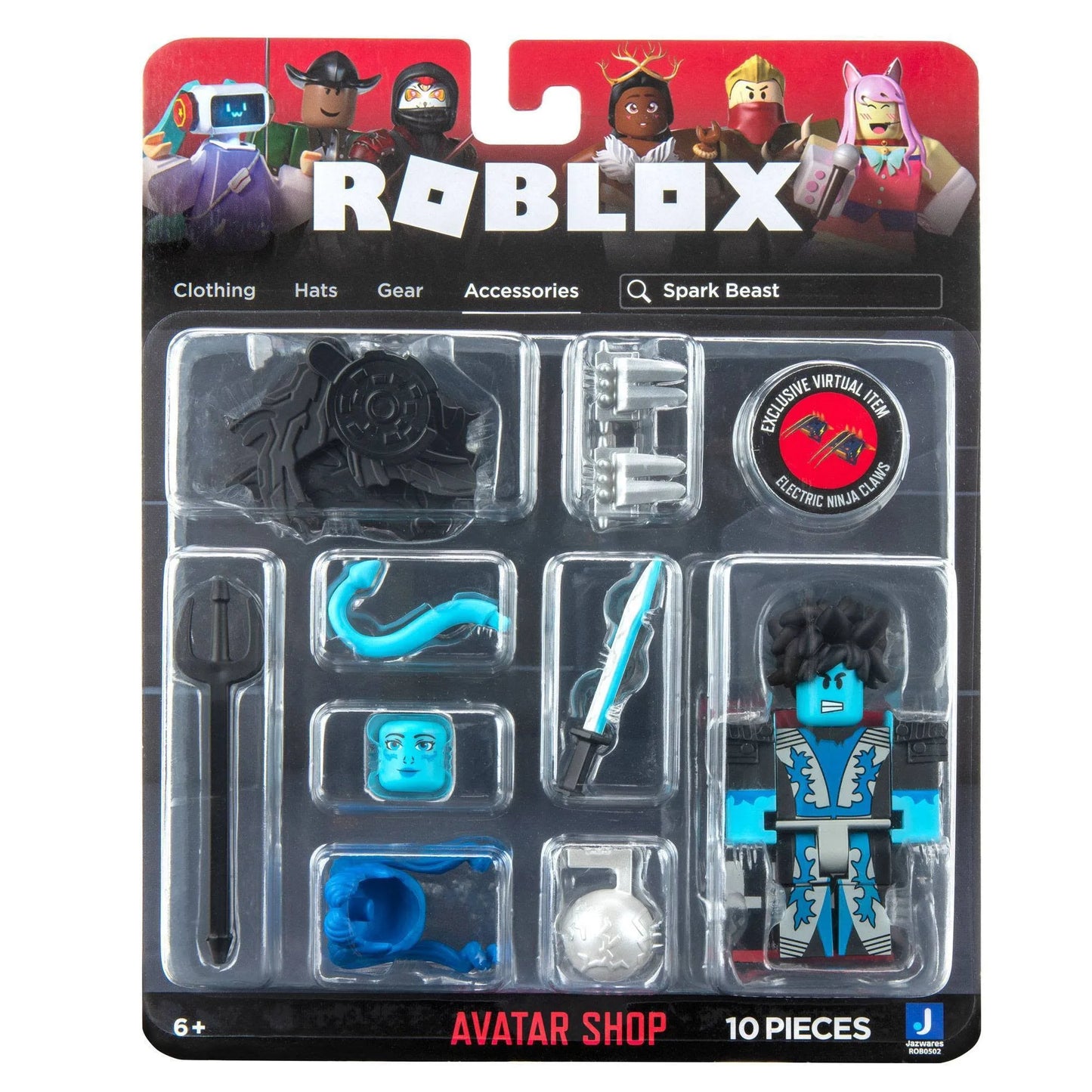 Roblox Avatar Shop Spark Beast Figure with accessories and exclusive Virtual item