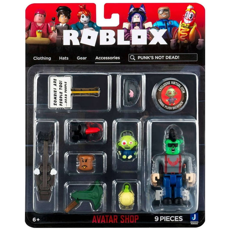 Roblox Avatar Shop Punk's Not Dead! Action Figure with accessories and Exclusive Virtual item