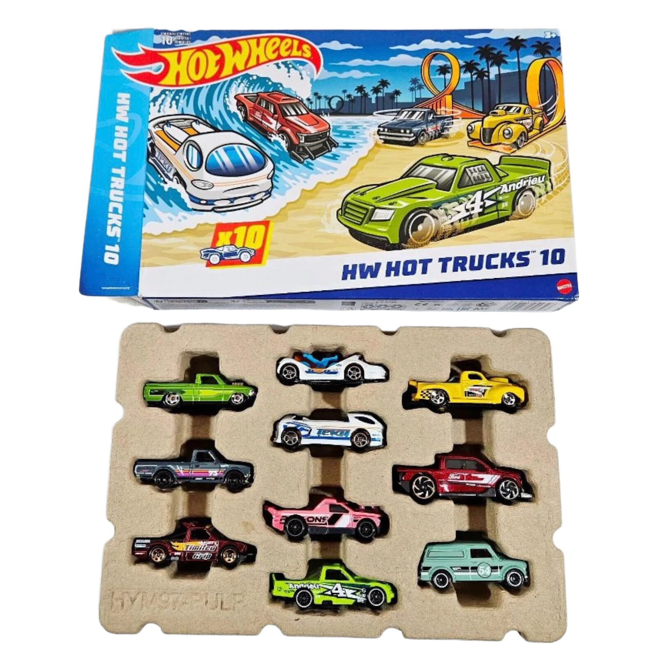 Hot Wheels 10-Pack, Trucks 1:64 Scale Set of 10