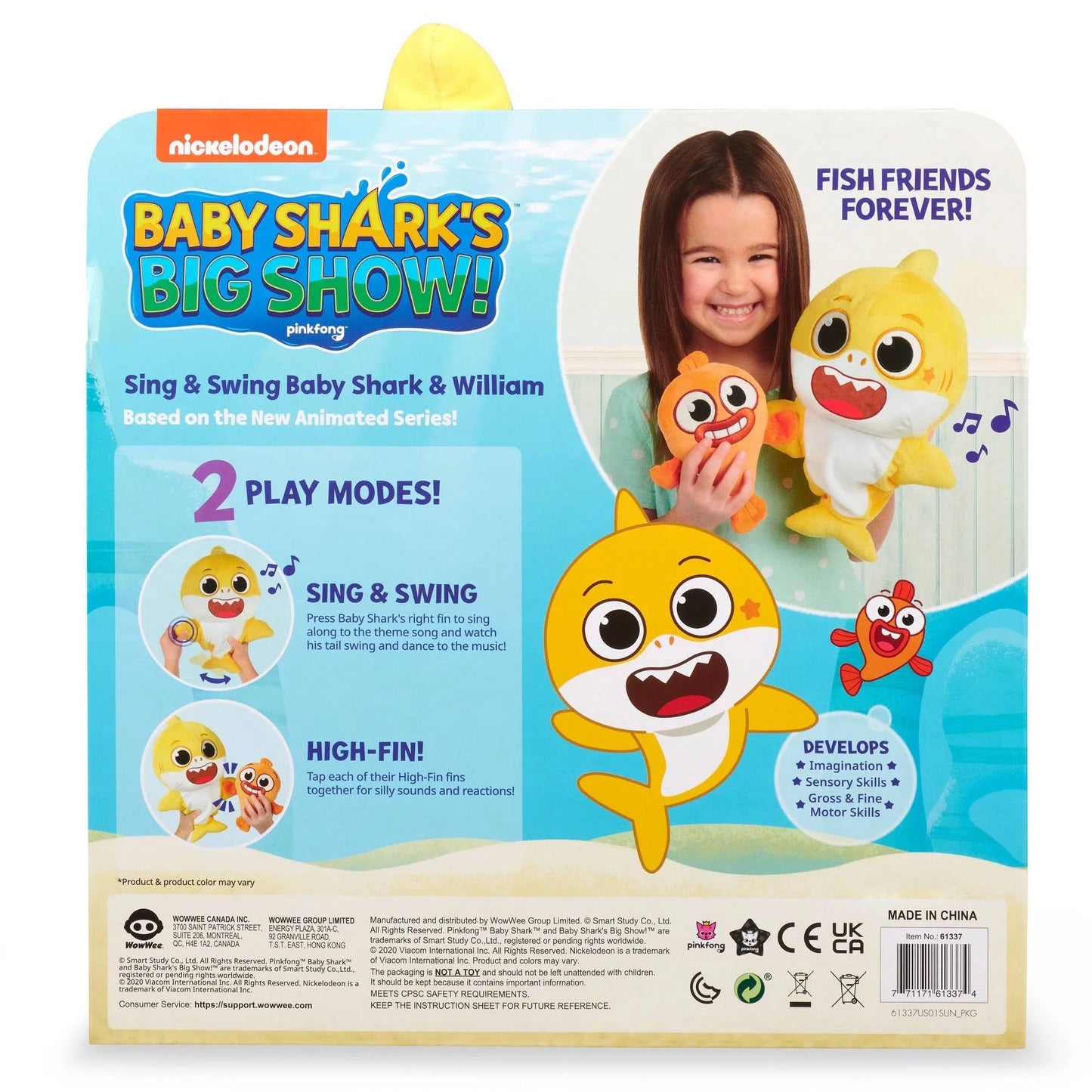 Baby Shark's Big Show! Sing & Swing & Dance Baby Shark & William, Plush 2-Pack