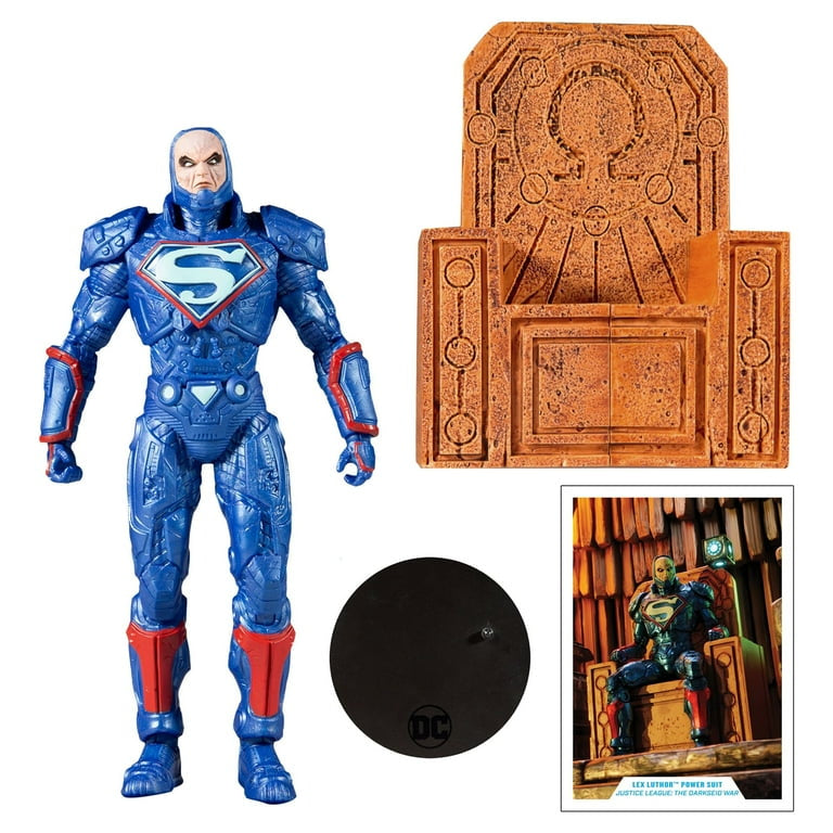 McFarlane Toys DC Multiverse Lex Luthor in Power Suit Blue Suit with Throne Action Figure