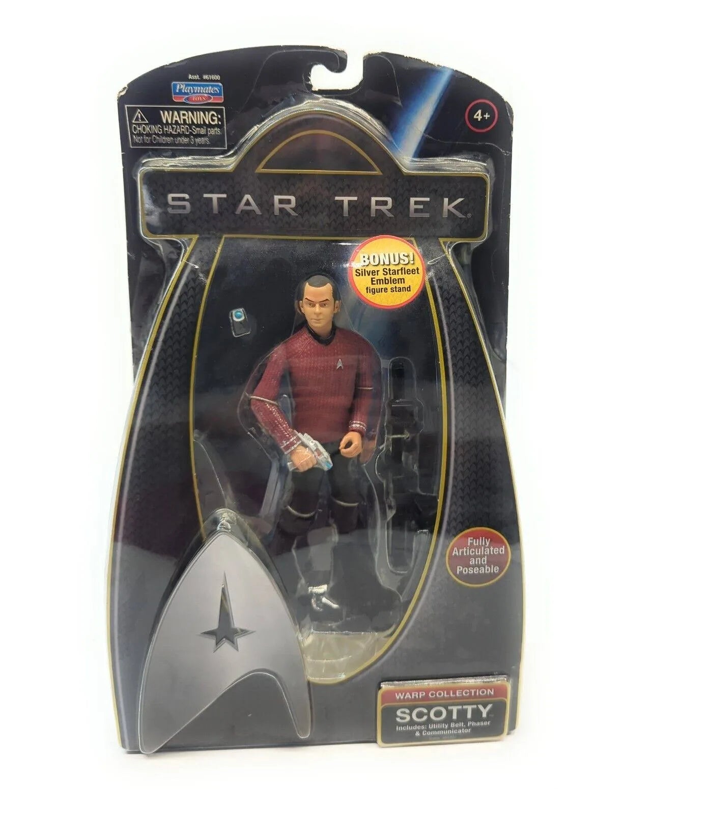 Star Trek Wrap Collection Scotty  Figure with Utility Belt，Phaser & Communicator