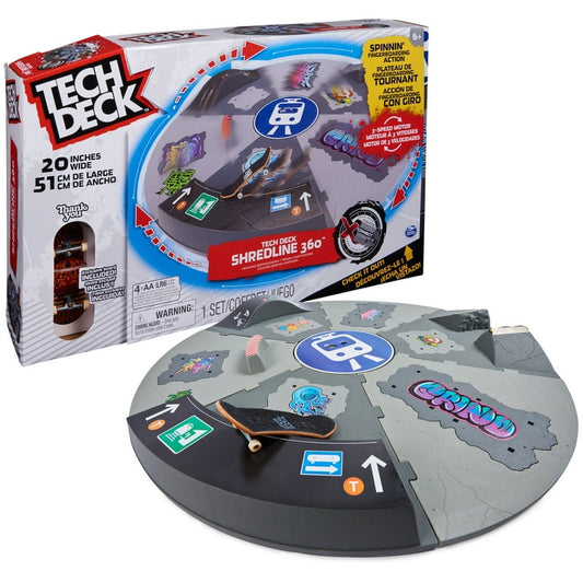 Tech Deck, Shredline 360 Motorized Skate Park, X-Connect Creator, Customizable 20” Wide