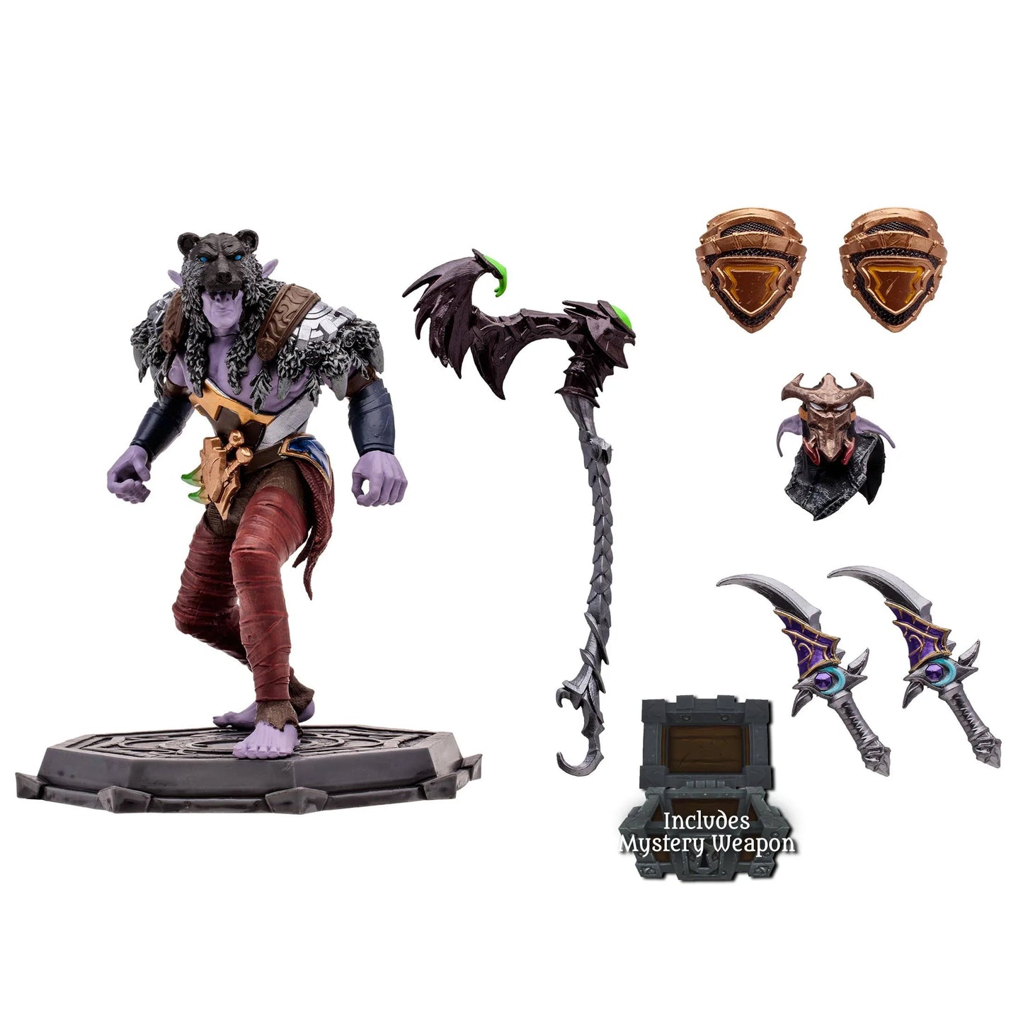 World of Warcraft Elf Druid / Rogue Epic Figure Includes Mystery Weapon