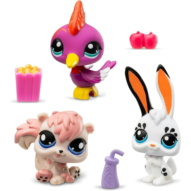 Littlest Pet Shop Series 2 Pet Trio Tube Park Pets #99 - #101