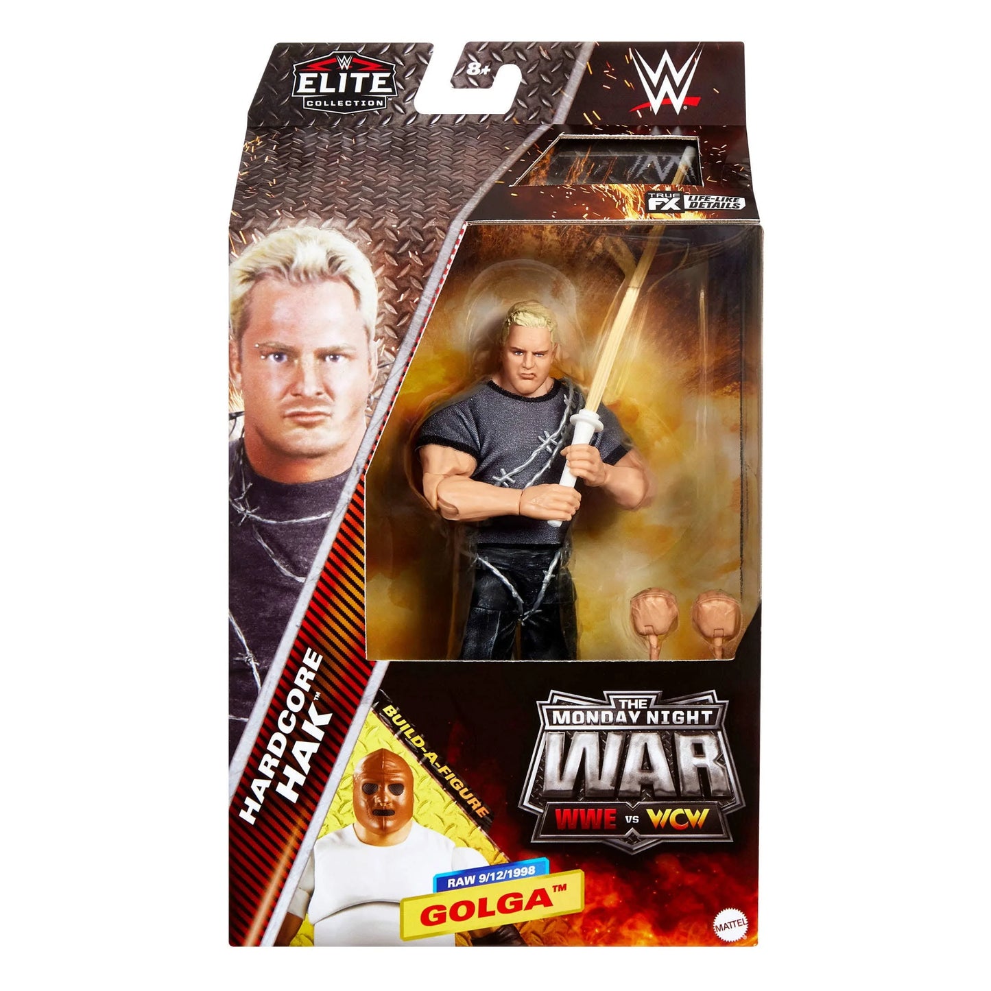 WWE Monday Night War Elite Collection Hardcore Hak Action Figure, Accessories & Build-a-Figure
