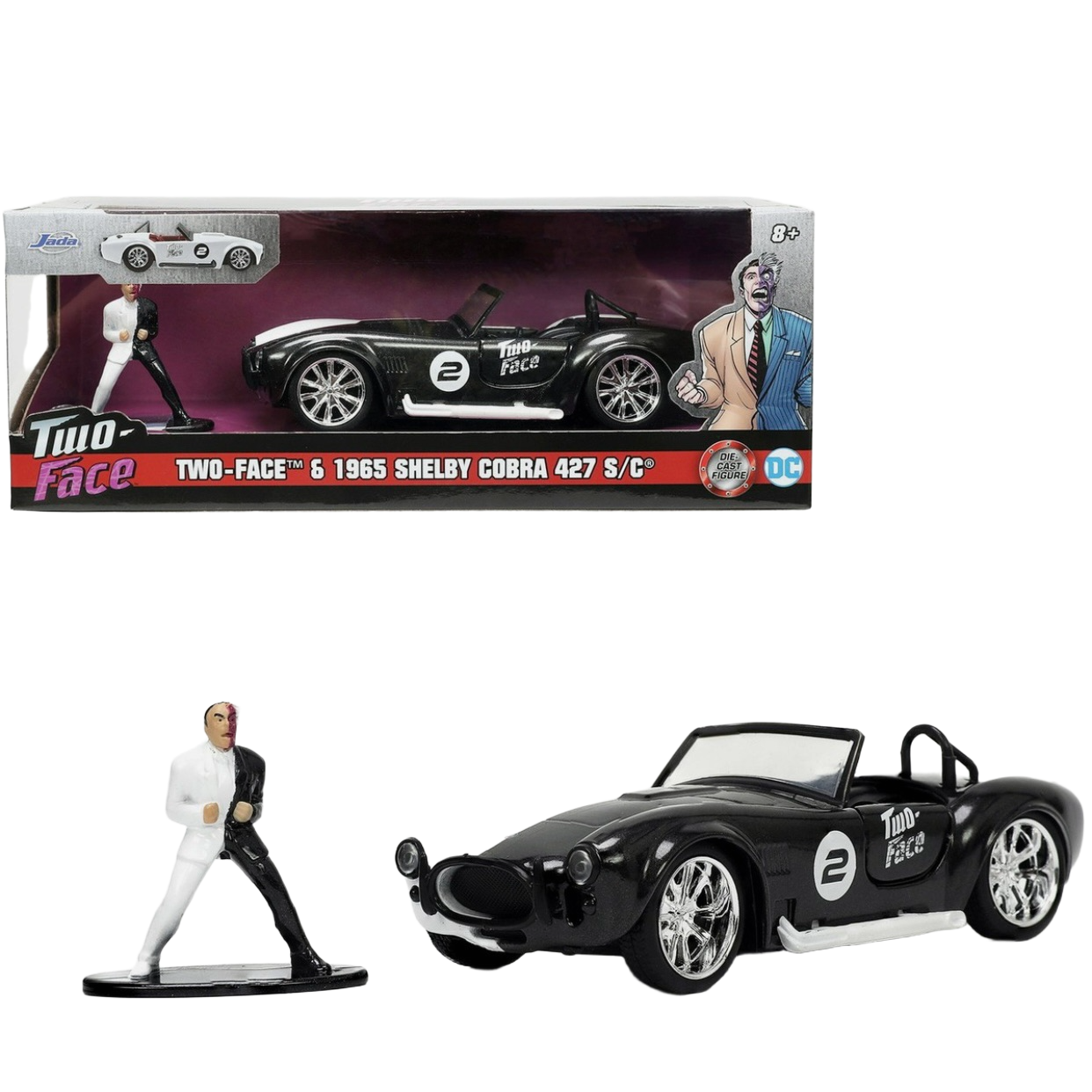 Jada Toys DC Comics Two-Face & 1965 Shelby Cobra 427 1:32 Scale Die-Cast