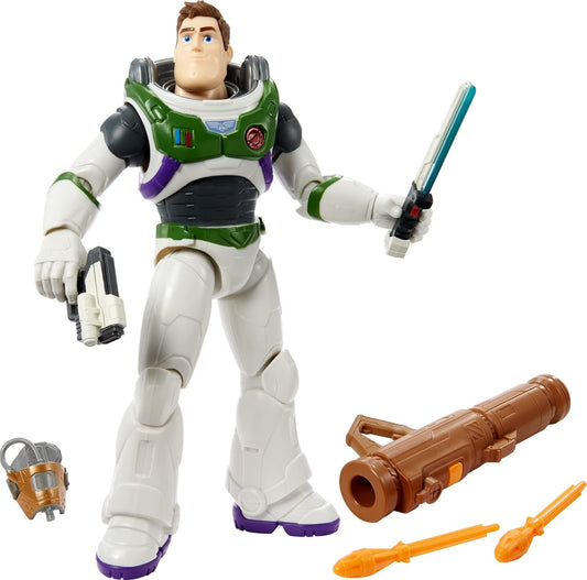 Lightyear Toys 12-in Action Figure with Accessories, Buzz Lightyear with 4 Gear Up Accessories