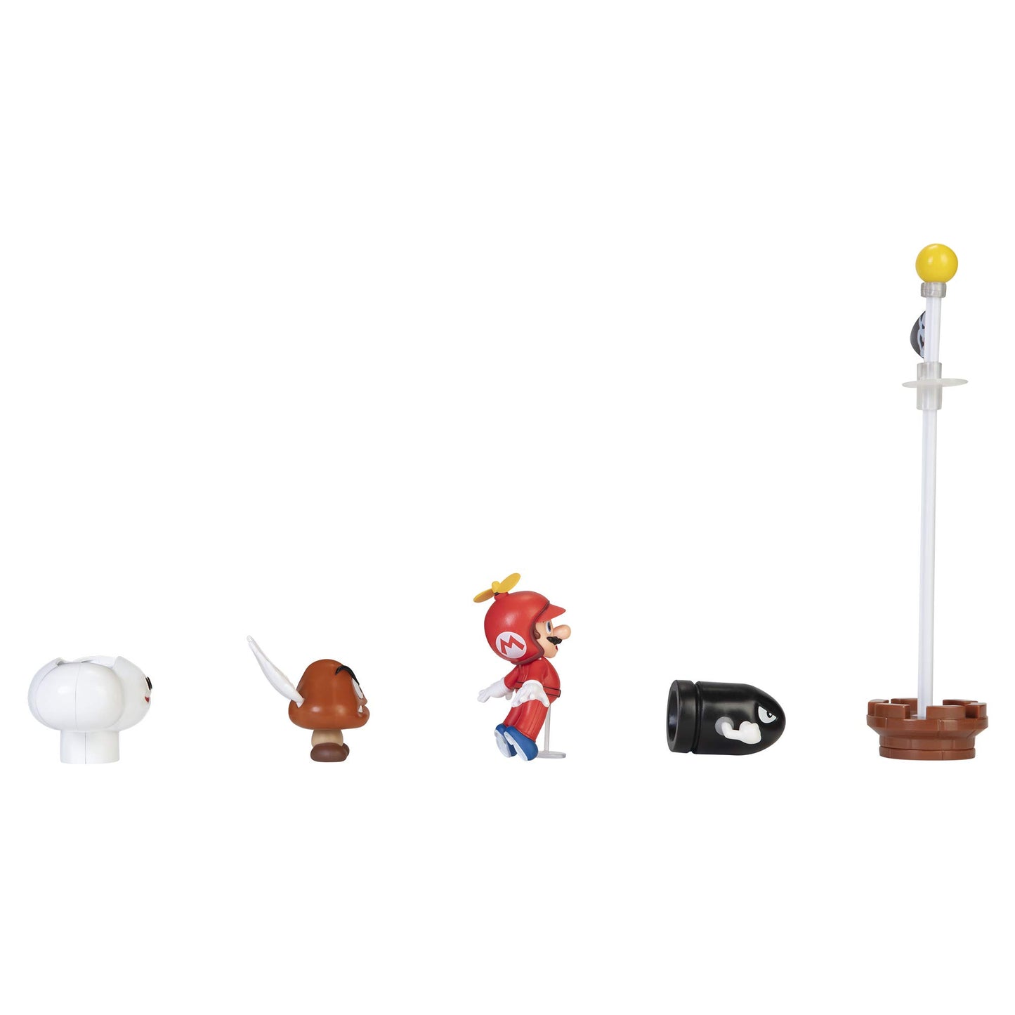 Super Mario World of Nintendo Super Mario 2-1/2” Cloud Diorama Action Figure Set