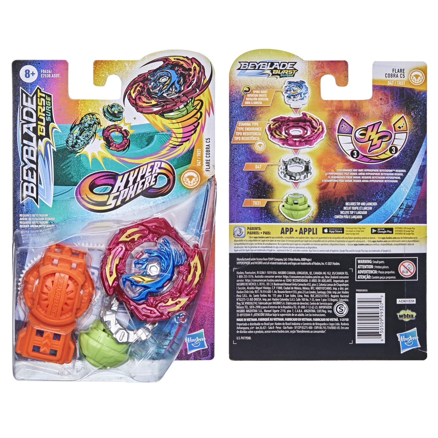 Beyblade Burst Rise Hypersphere Flare Cobra C5 Starter Pack