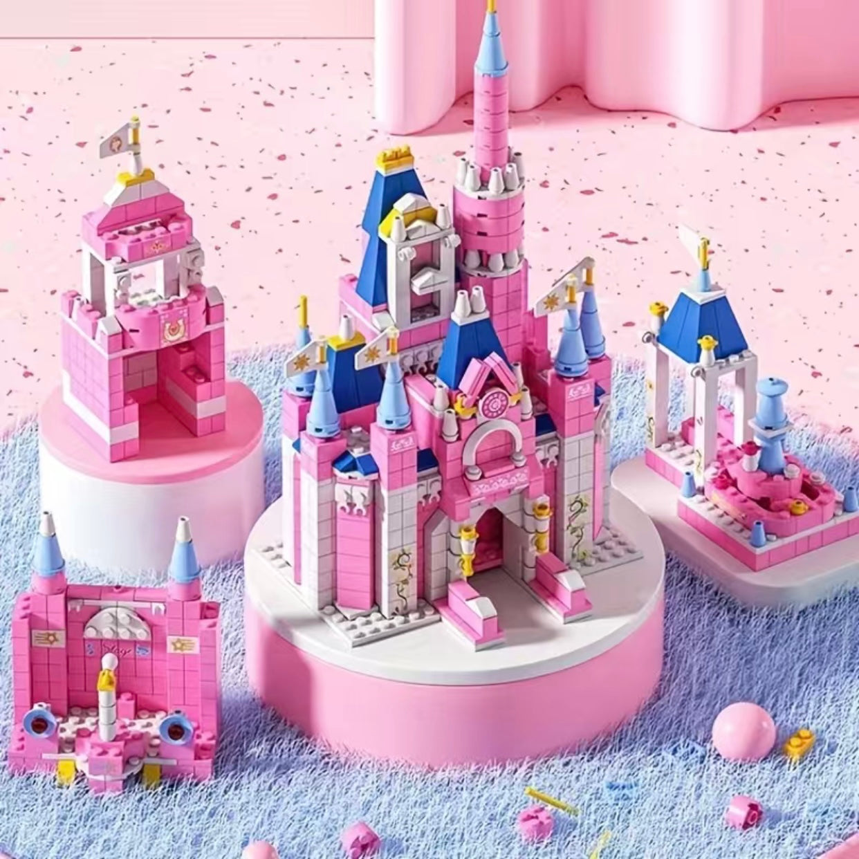 Princess Castle Building Blocks Girl Park Construction DIY Kits 1000+ PCS