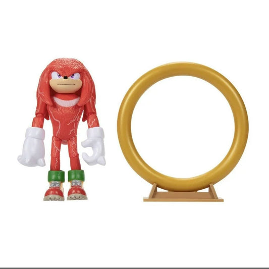 Sonic 2 Movie Knuckles 4” Action Figure with Ring Accessory