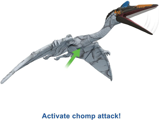 Jurassic World Dominion Massive Action Quetzalcoatlus Dinosaur Action Figure Toy with Attack Motion