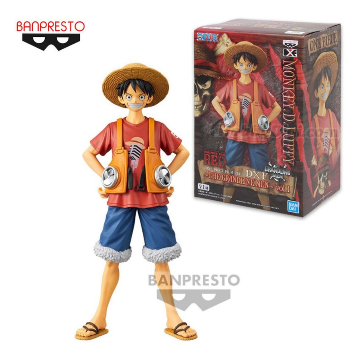 Anime One Piece DXF The Grandline Men Vol.1 Monkey D. Luffy Statue