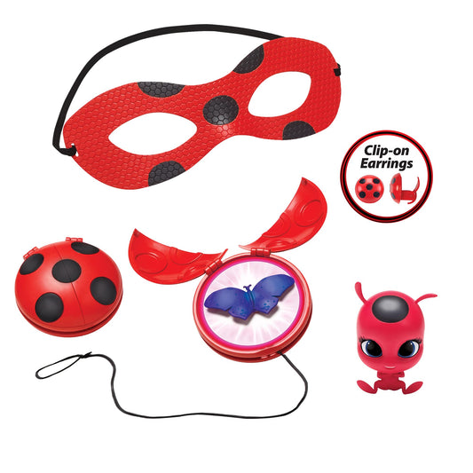 Miraculous Ladybug Dress Up Set with Yoyo, Color Change Akuma, kwami, mask and Earrings by Playmates