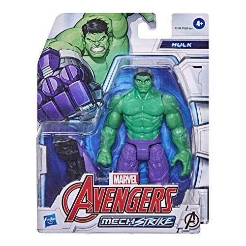 Avengers Marvel Mech Strike 6-inch Action Figure Hulk with Compatible Mech Battle Accessory