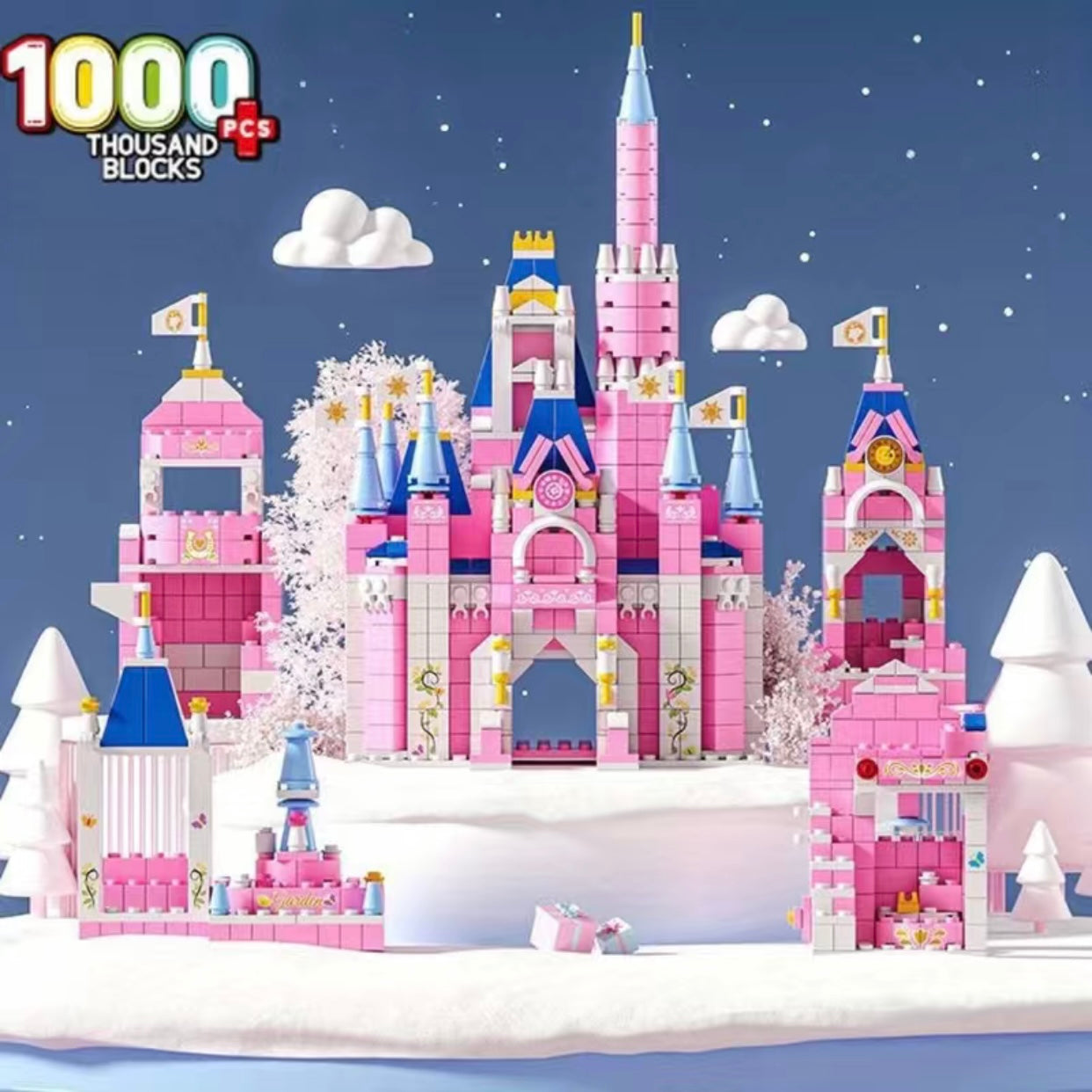Princess Castle Building Blocks Girl Park Construction DIY Kits 1000+ PCS