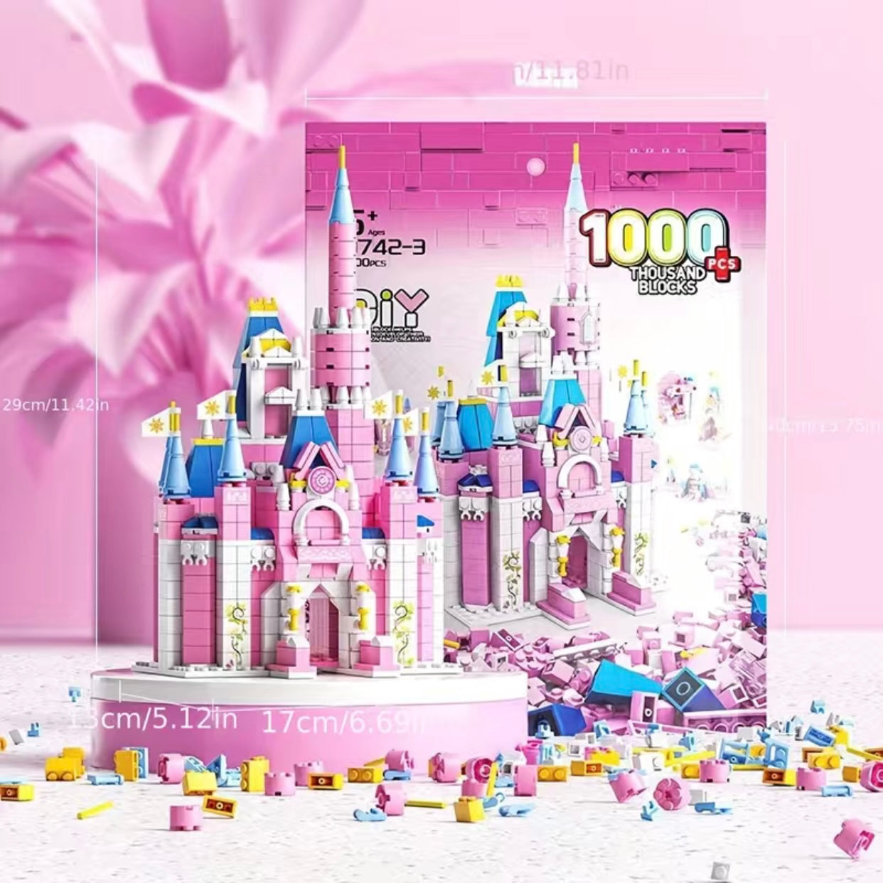 Princess Castle Building Blocks Girl Park Construction DIY Kits 1000+ PCS