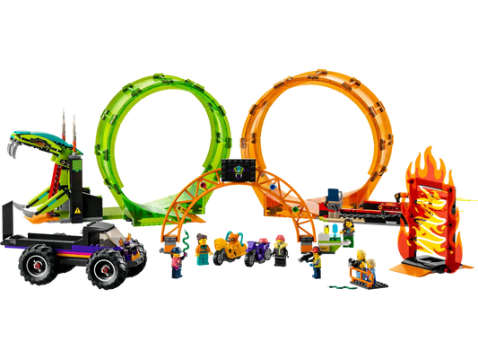 LEGO City Stuntz Double Loop Stunt Arena Building Toy Set #60339