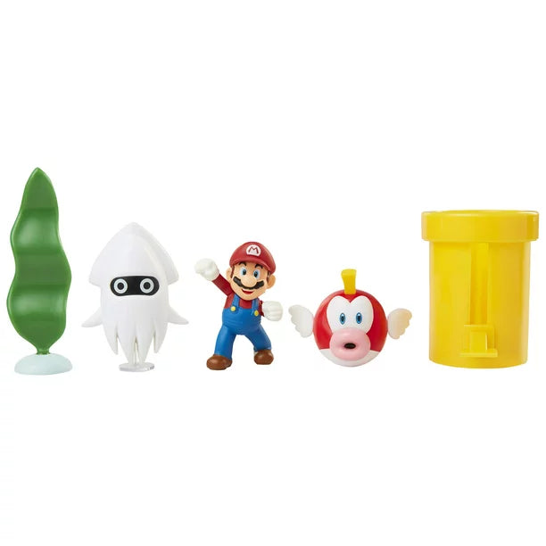 Super Mario World of Nintendo 2-1/2” Underwater Diorama Action Figure Set