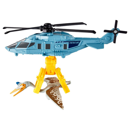 Jurassic World Dominion Quetzal-Copter Matchbox Transporter Dino Figure