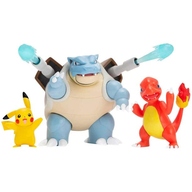 Pokémon Battle Ready Multi-Pack Pikachu Blastoise & Charmeleon Figures 3-Pack