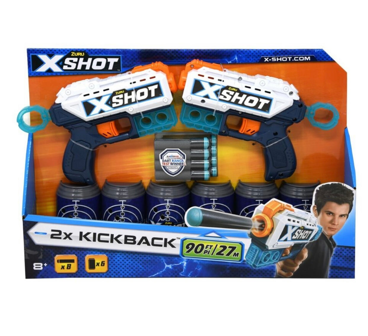 Zuru X-Shot Excel Double Kickback Foam Dart Blaster Combo Pack