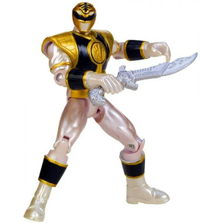 Power Rangers Metallic Force Mighty Morphin White Ranger Action Figure