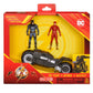 DC Comics The Flash Batcycle with Action Figures - 3pk