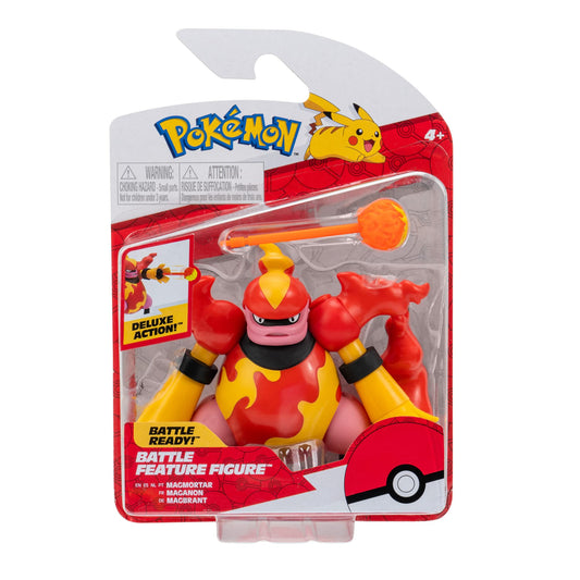 Pokémon PKW0169 Feature 4.5-Inch Magmortar Battle Figure with Fireball Cannon