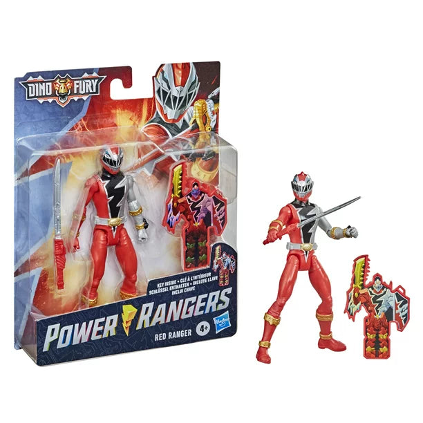 Power Rangers Dino Fury Red Ranger 6-Inch Action Figure with Dino Fury Key