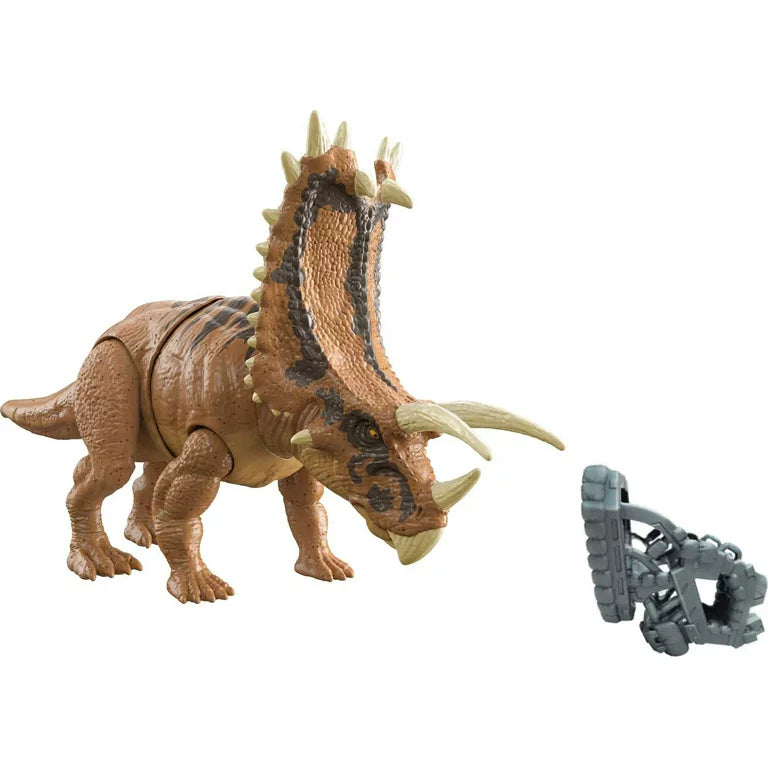 Jurassic World Camp Cretaceous Mega Destroyers Pentaceratops Dinosaur Action Figure, Toy Gift with Movable Joints, Attack and Breakout Feature