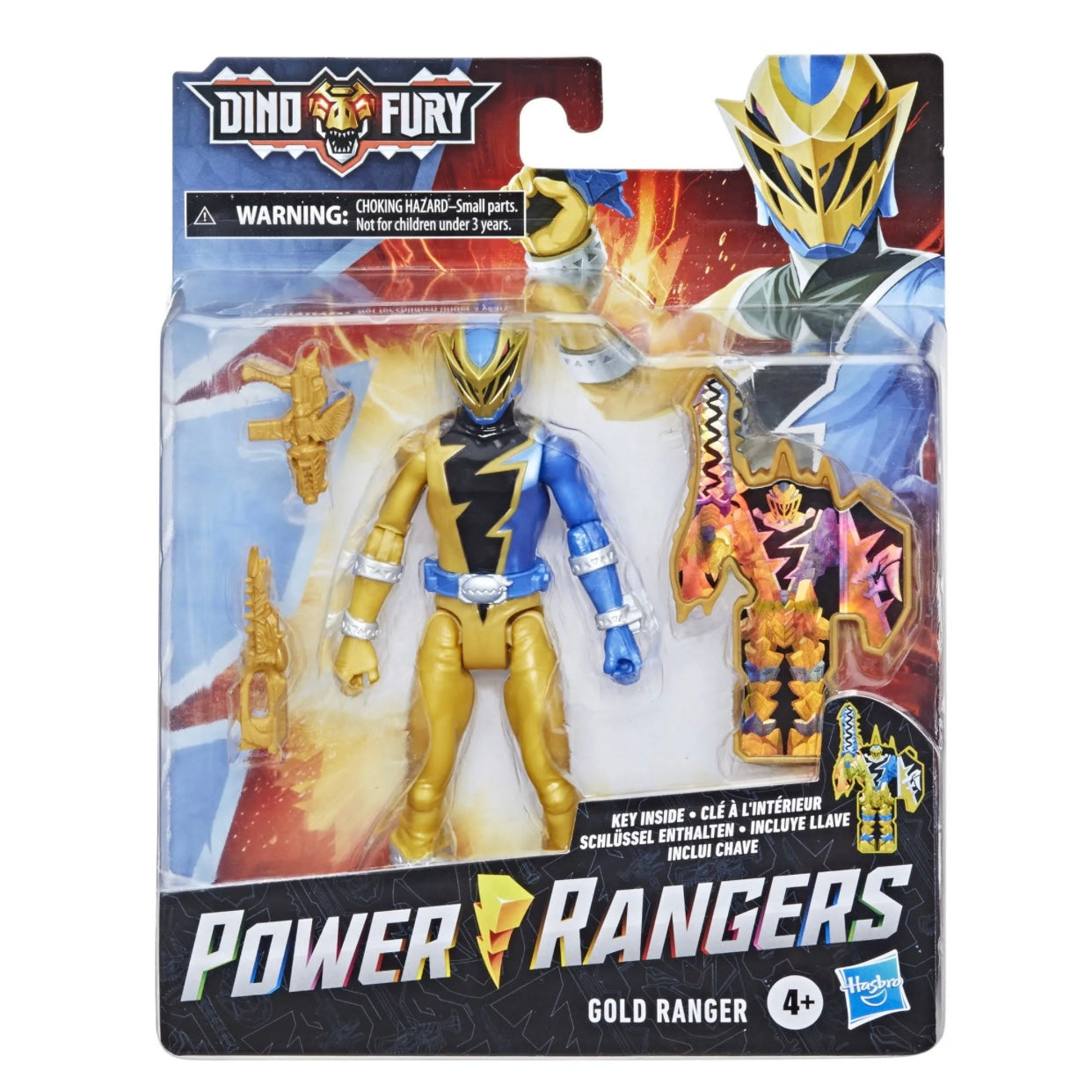 Power Rangers Dino Fury Gold Ranger 6-Inch Action Figure