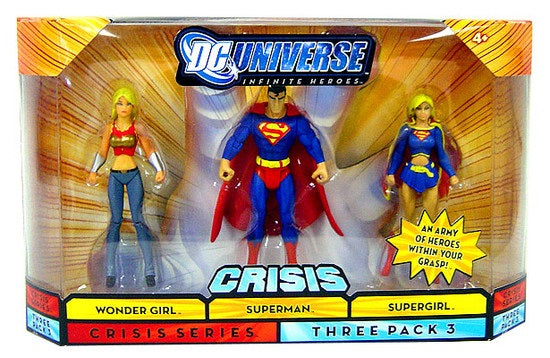 DC Universe Crisis Infinite Heroes Wonder Girl. Superman & Supergirl Action Figures