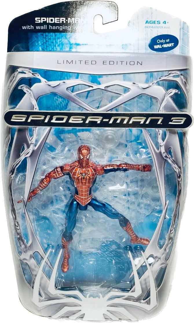 Spider-man 3 Movie Walmart Exclusive Spider-Man With Wall Hanging Web