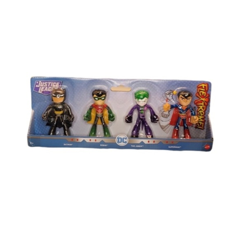 Flextreme Bendable DC Justice League 4 pack Superman Batman Robin The Joker