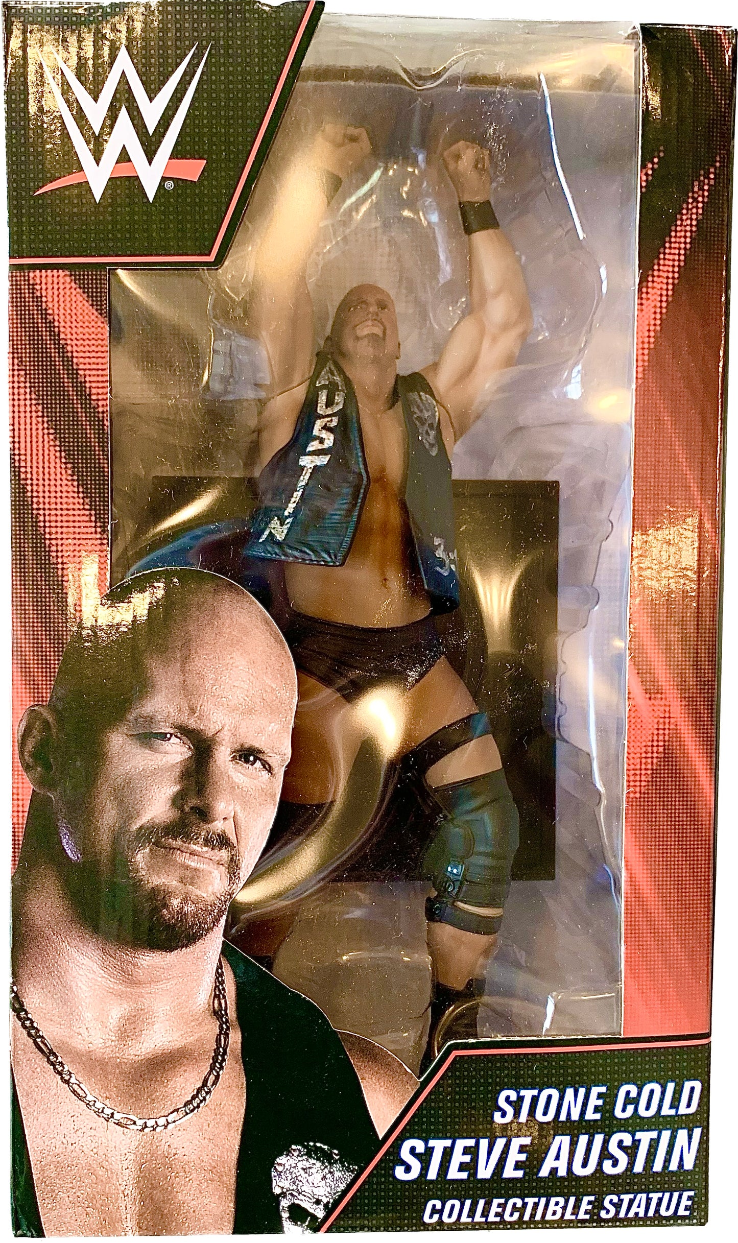 WWE STONE COLD STEVE AUSTIN Premium PCS 11” Statue with Display Stand