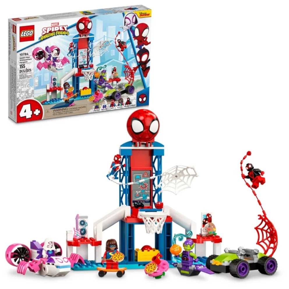 LEGO 10784 Marvel Spidey And His Amazing Friends Spider-Man Webquarters Hangout (155 Pieces)