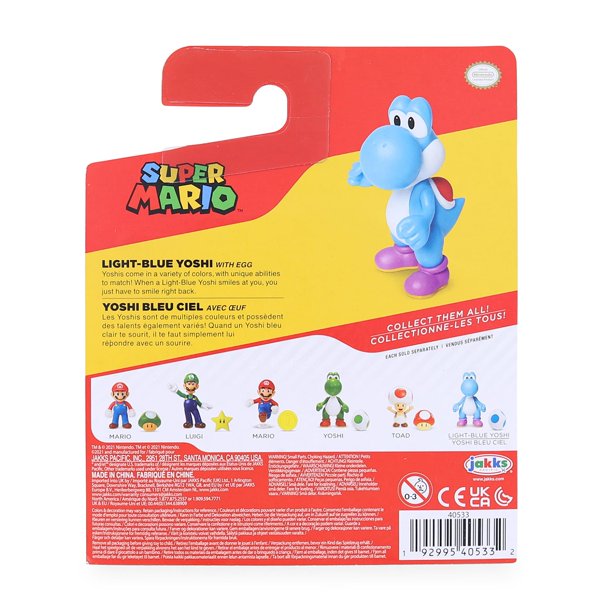 Super Mario World of Nintendo Wave 27 Light Blue Yoshi Mini Figure (with Egg)