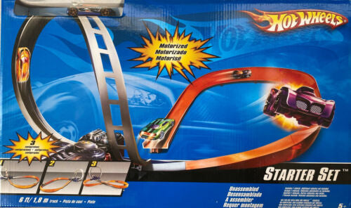 Hot Wheels Starter Set 6 Ft Track Motorized Die Cast Car Playset