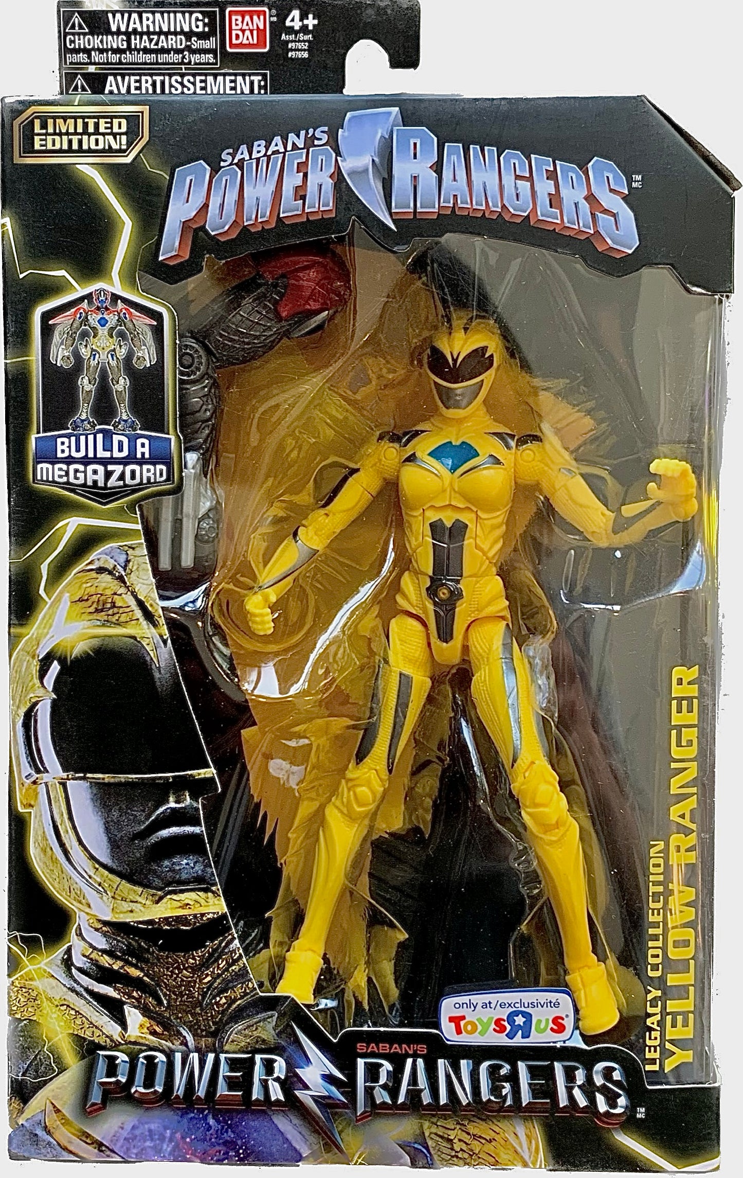 Power Rangers Legacy Collection Limited Edition Build A Megazord Toy’sRus Exclusive Yellow Ranger Action Figure