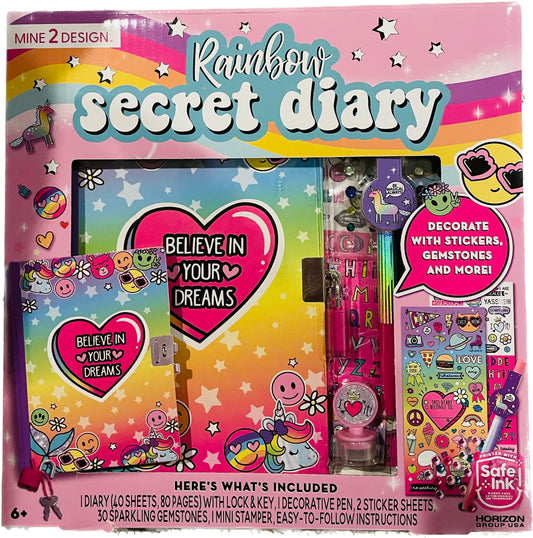 Rainbow Secret Diary Set