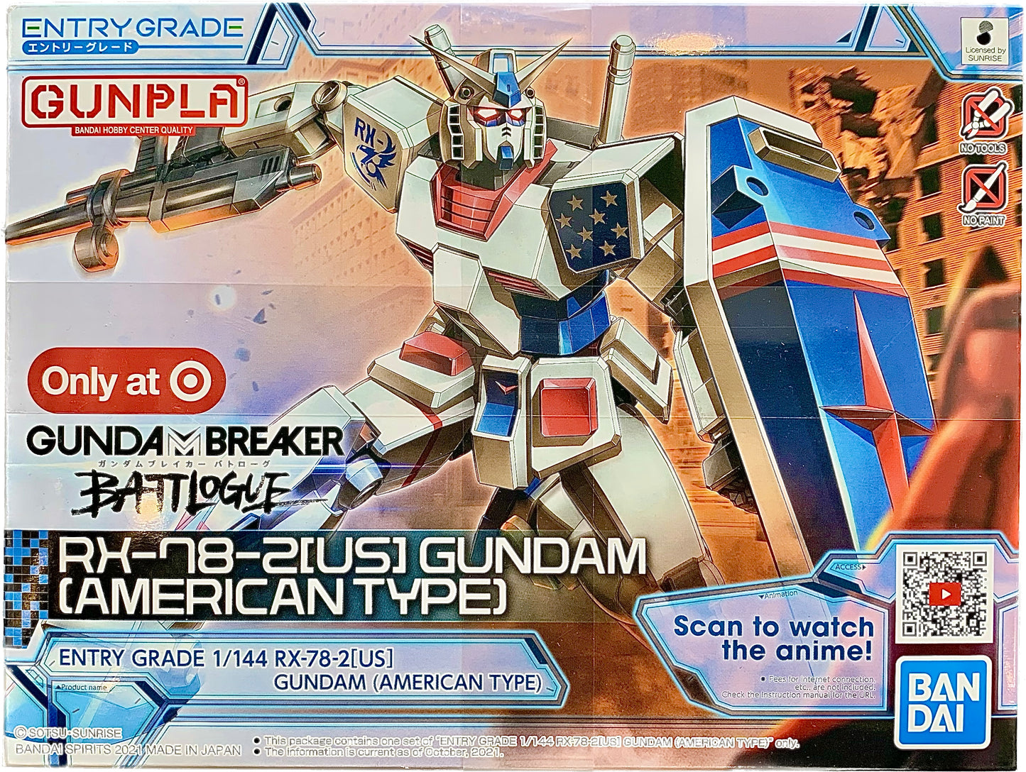 Gundam Breaker Battlogue RX-78-2 US (American TYPE) Target Exclusive