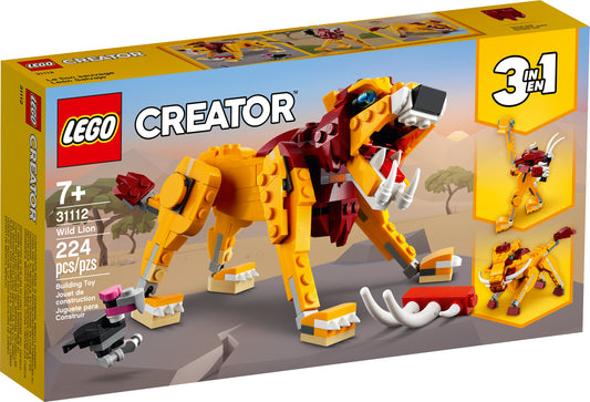 Lego Creator 3in1 Wild Lion #31112 Building Toy Set 224 Pieces
