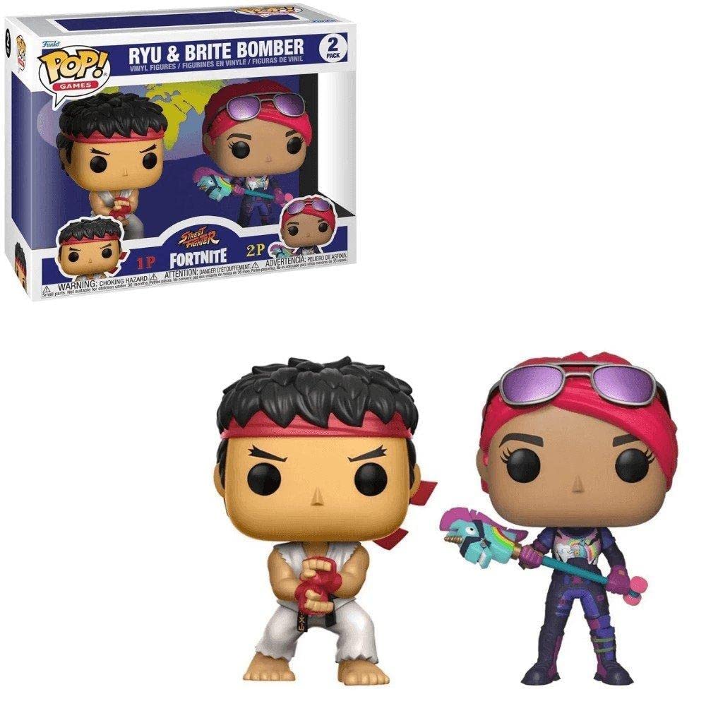 Funko Pop! Games: Street Fighter Fortnite Ryu and Brite Bomber 2 Pack