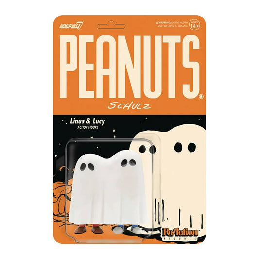 Lucy & Linus Masked Halloween Peanuts Super 7 Reaction Figure